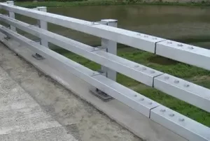 Box beam guardrails
