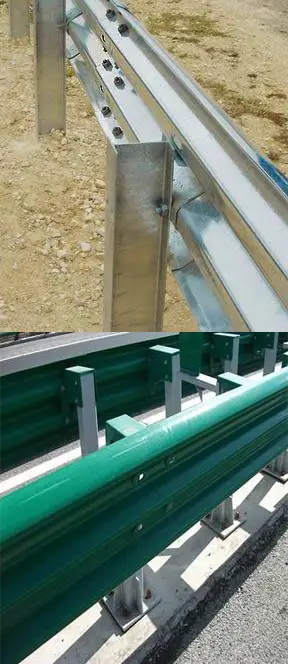 PVC coated three beam guardrails